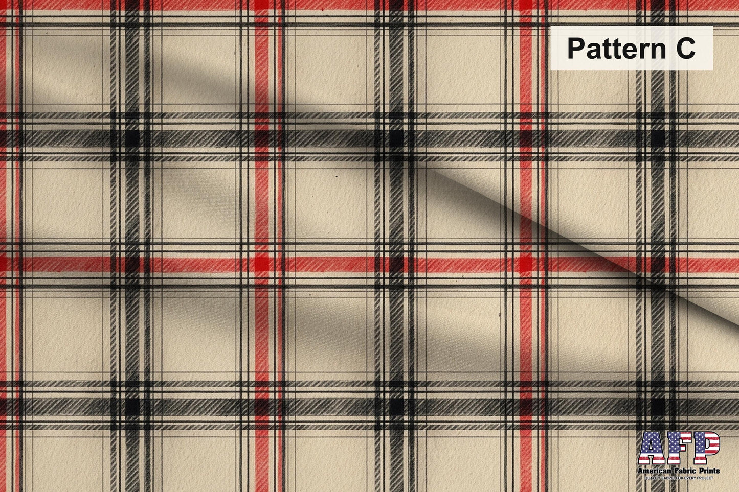 Beige Plaid 3 Fabric Bundle Set - Shop now at American Fabric Prints