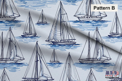 Blue Sailboat 4 Fabric Bundle Set - Shop now at American Fabric Prints