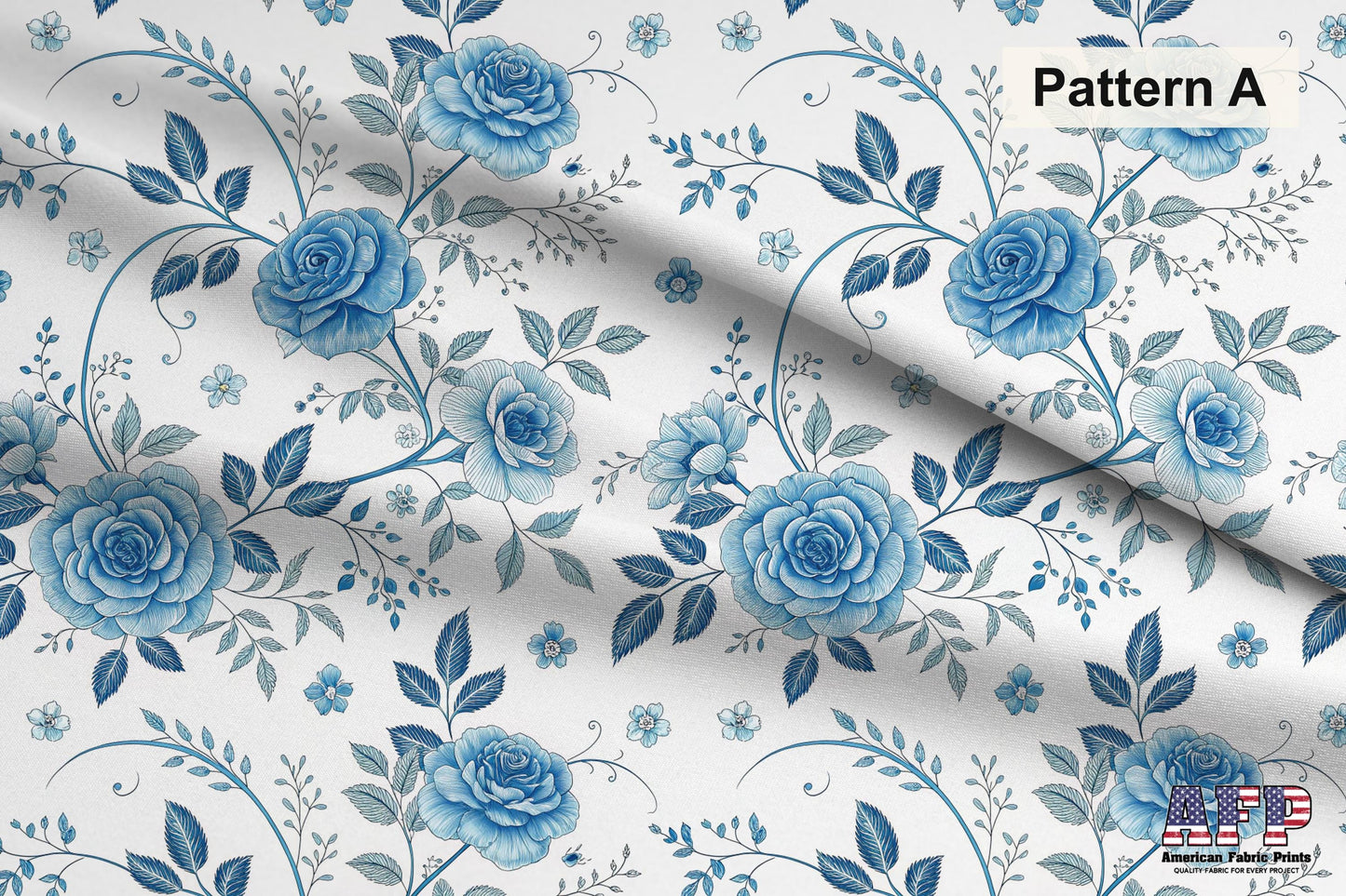 Blue Porcelain Garden Fabric Bundle Set - Shop now at American Fabric Prints