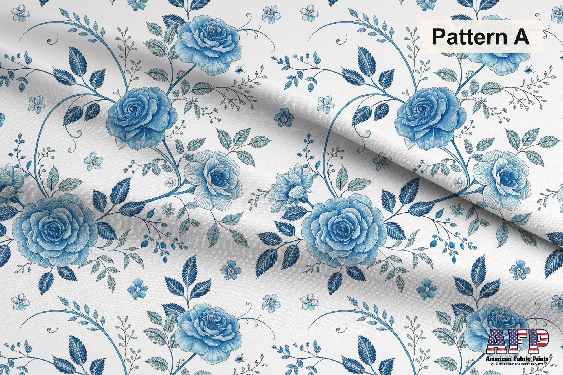 Blue Porcelain Garden Fabric Bundle Set - Shop now at American Fabric Prints