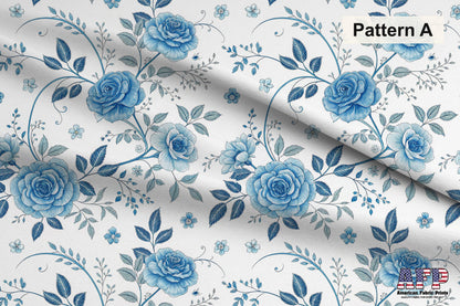 Blue Porcelain Garden Fabric Bundle Set - Shop now at American Fabric Prints