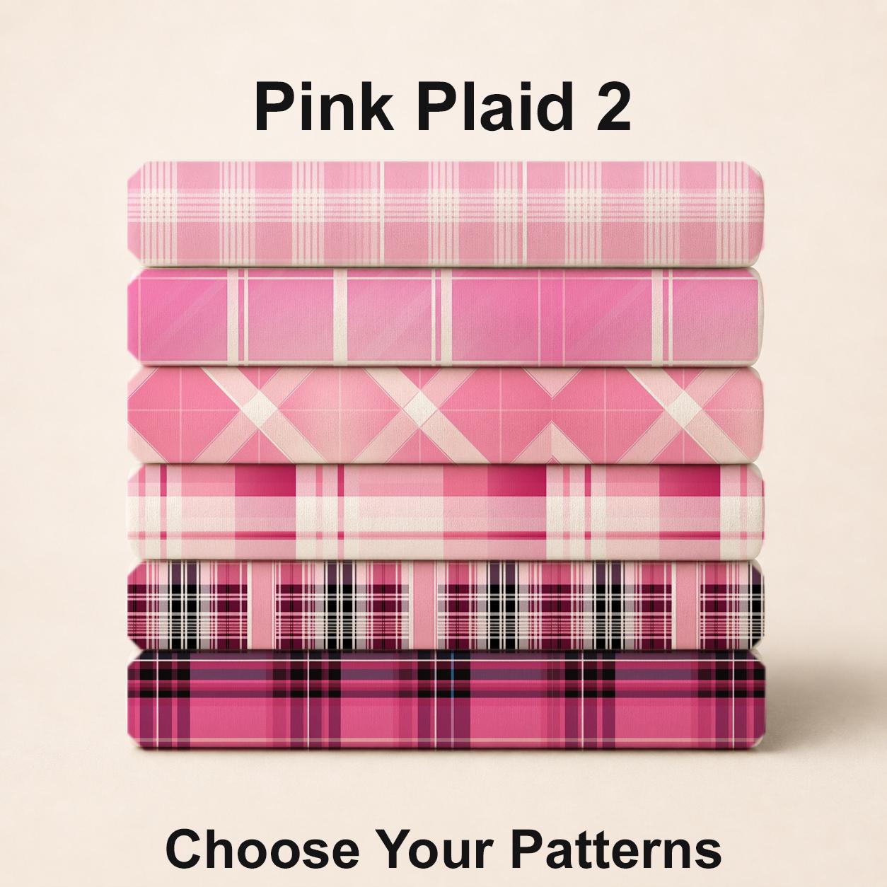 Pink Plaid 2 Fabric Bundle Set - Shop now at American Fabric Prints