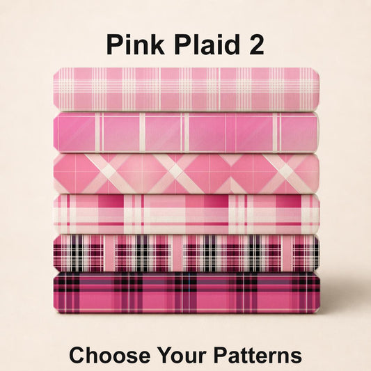 Pink Plaid 2 Fabric Bundle Set - Shop now at American Fabric Prints