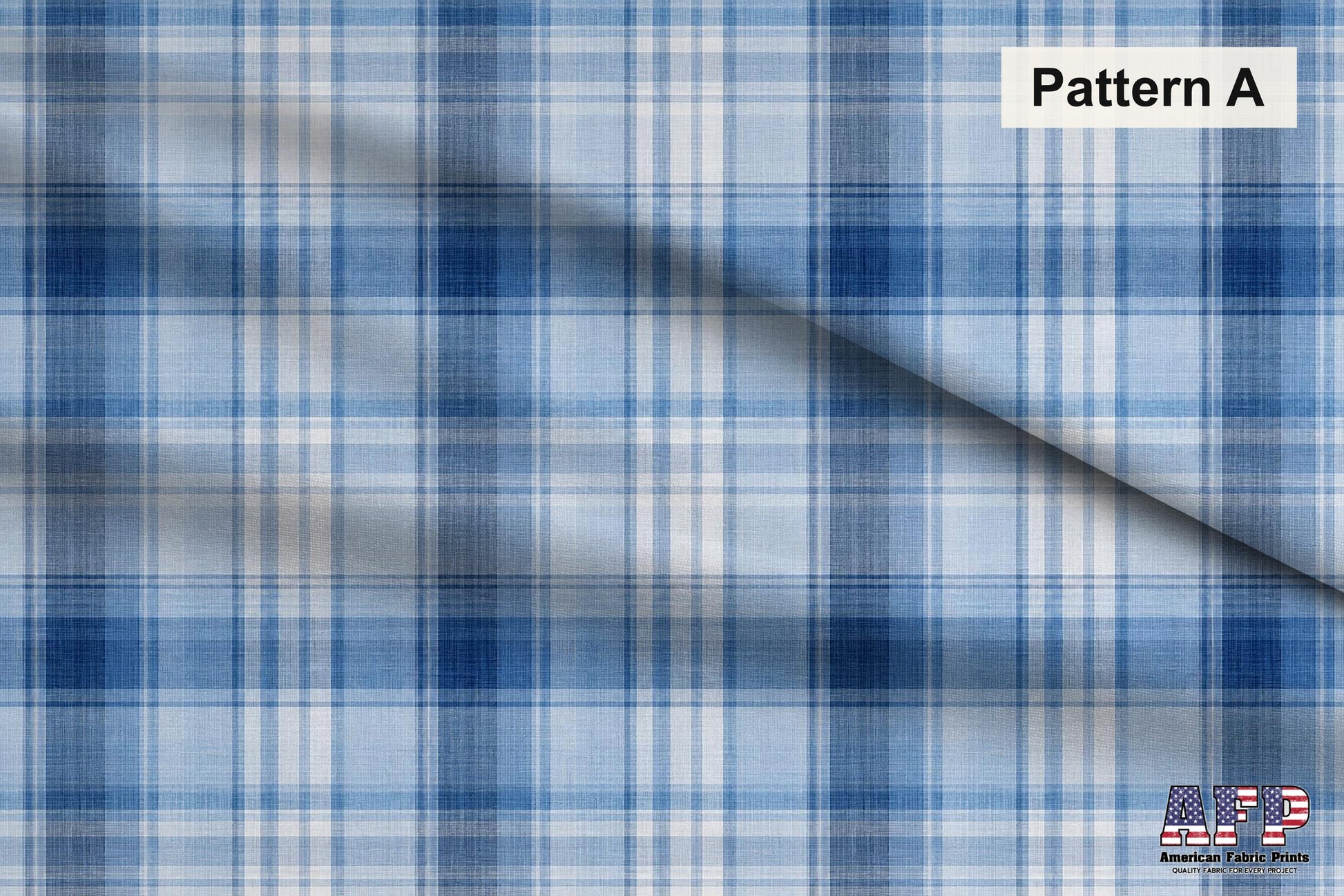 Azure Plaid Fabric Bundle Set - Shop now at American Fabric Prints