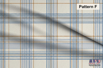 Blue and Beige Plaid 2 Fabric Bundle Set - Shop now at American Fabric Prints