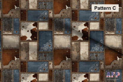 Western Patchwork Fabric Bundle Set - Shop now at American Fabric Prints