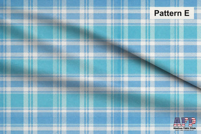 Azure Plaid 2 Fabric Bundle Set - Shop now at American Fabric Prints