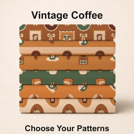 Vintage Coffee Fabric Bundle Set - Shop now at American Fabric Prints