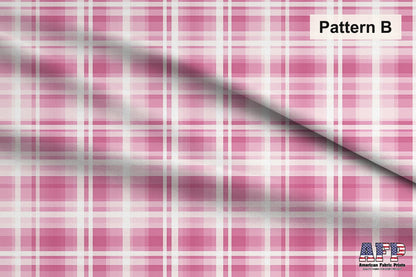 Pink Plaid 1 Fabric Bundle Set - Shop now at American Fabric Prints