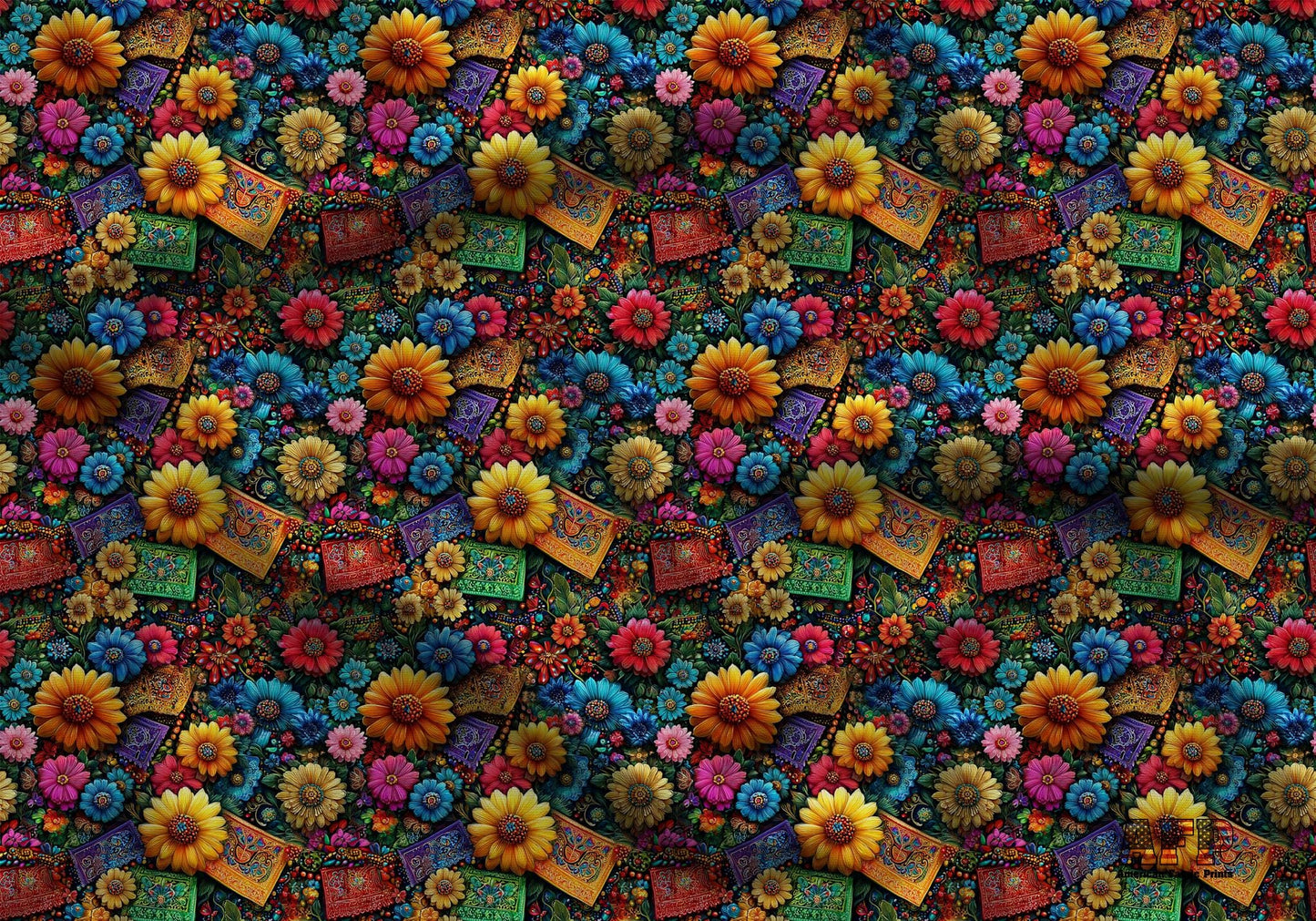 Fiesta Flowers Fabric - Shop now at American Fabric Prints