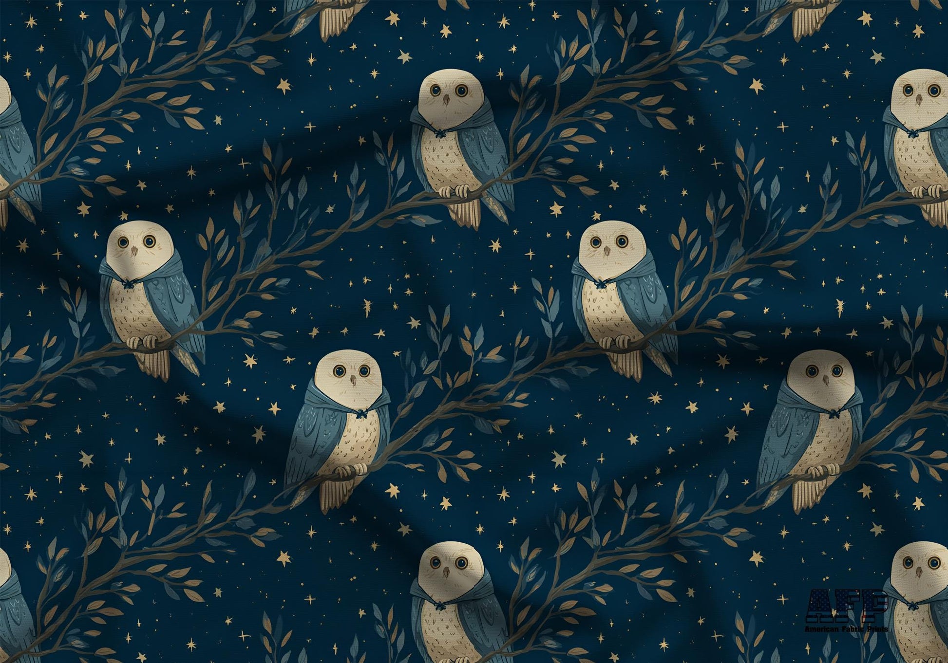 Whimsical Owl Fabric - Shop now at American Fabric Prints