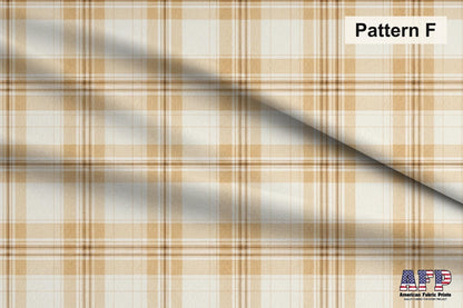 Beige Plaid 2 Fabric Bundle Set - Shop now at American Fabric Prints