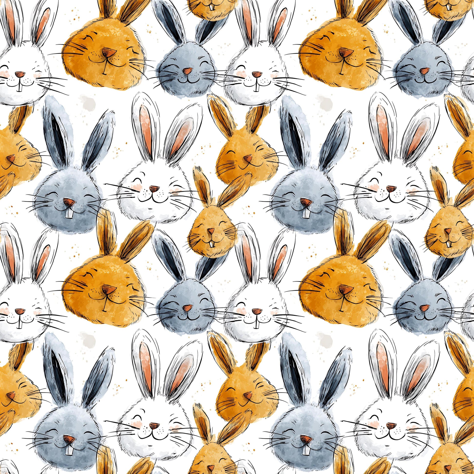 Happy Bunnies Fabric - Shop now at American Fabric Prints
