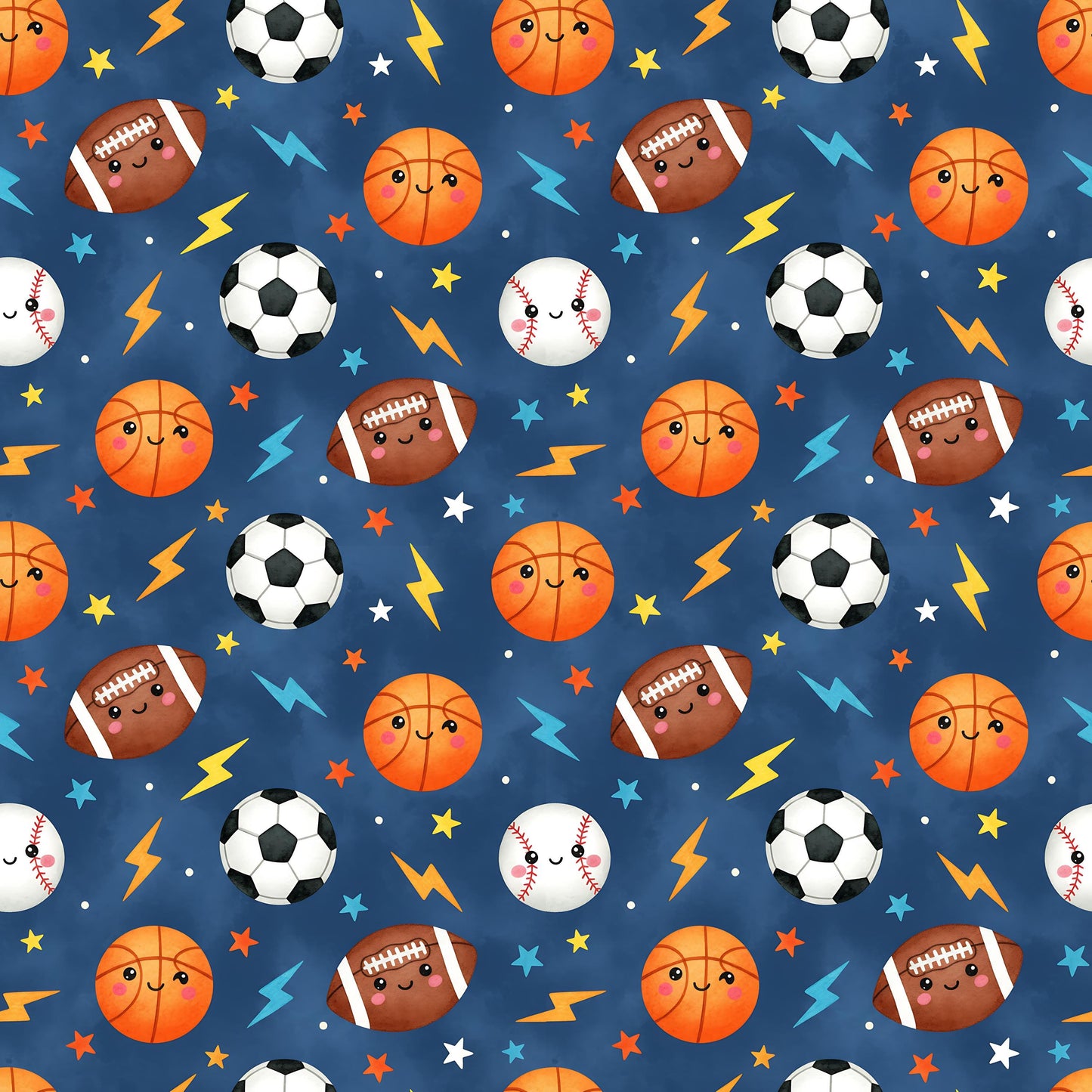 Smiling Sports Fabric - Shop now at American Fabric Prints