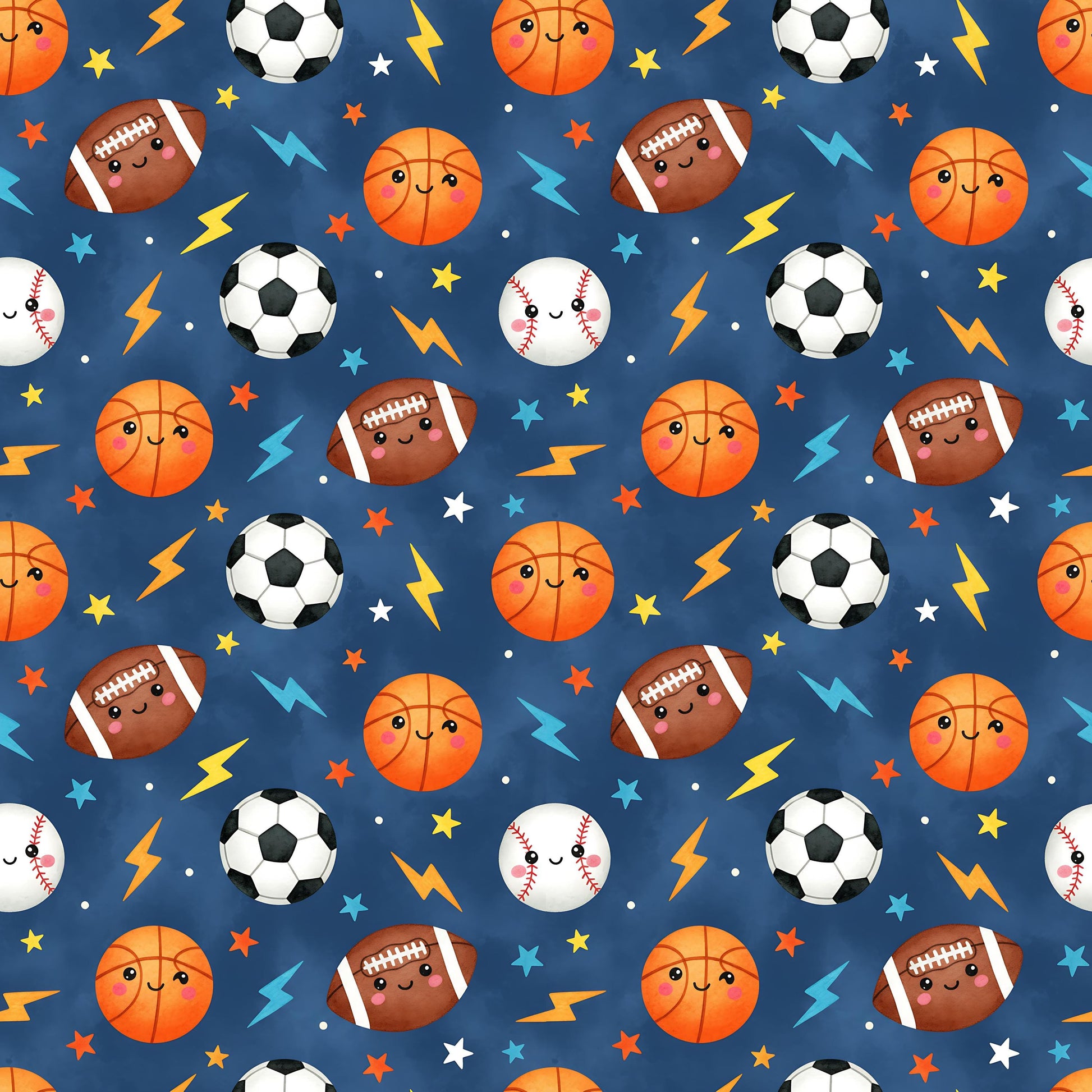 Smiling Sports Fabric - Shop now at American Fabric Prints