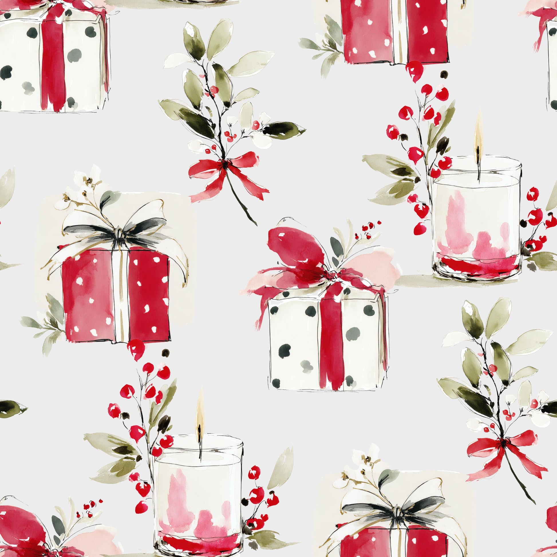 Christmas Candle Fabric - Shop now at American Fabric Prints