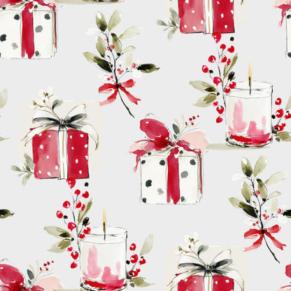 Christmas Candle Fabric - Shop now at American Fabric Prints