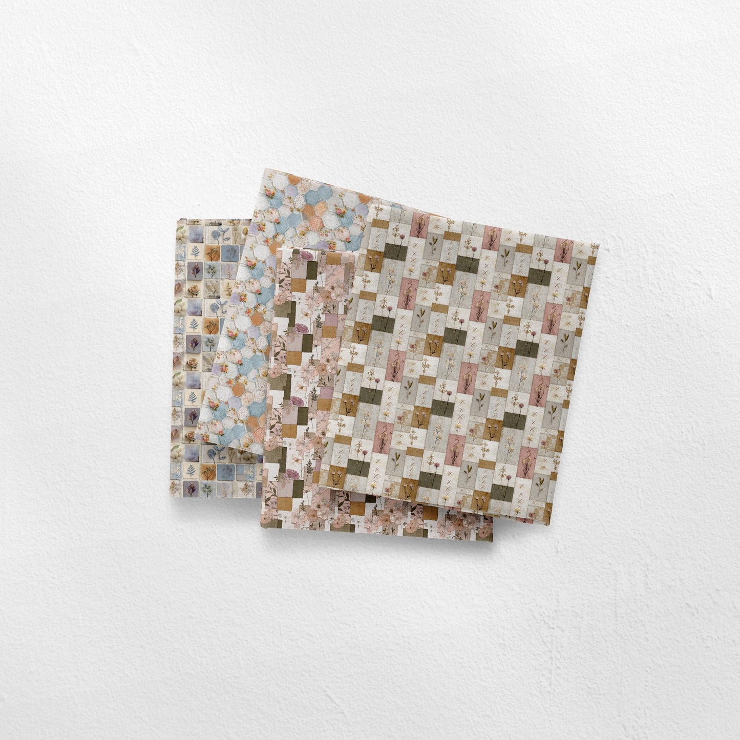 Farmhouse Cottagecore Patchwork Fabric Bundle Set - Shop now at American Fabric Prints