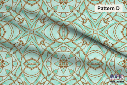 Arabesque Teals 5 Fabric Bundle Set - Shop now at American Fabric Prints