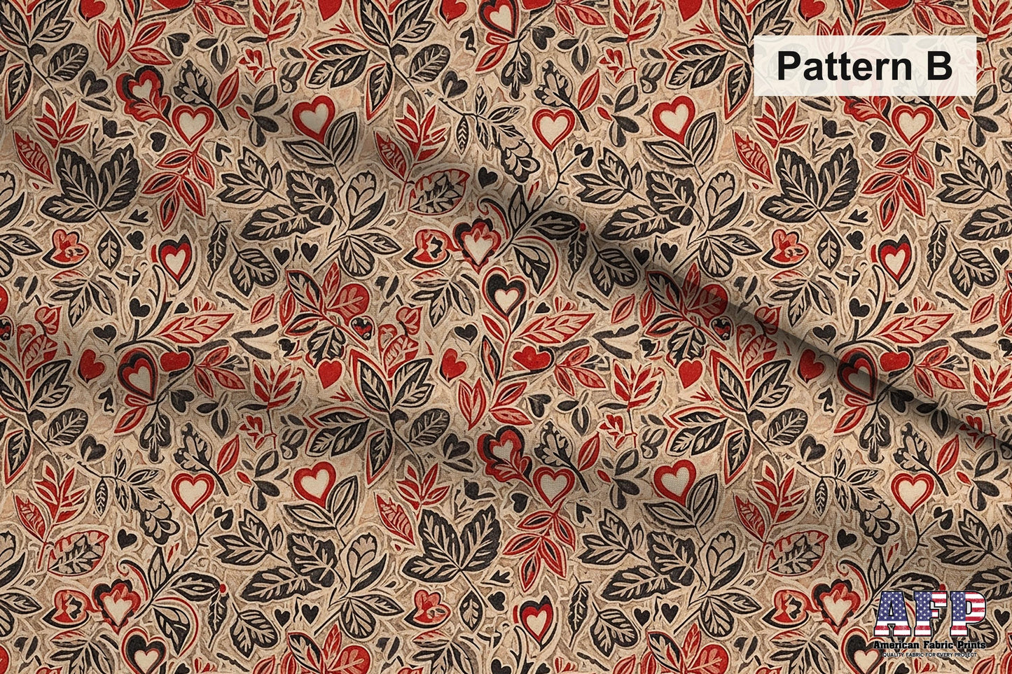 Black + Red Hearts Fabric Bundle Set - Shop now at American Fabric Prints