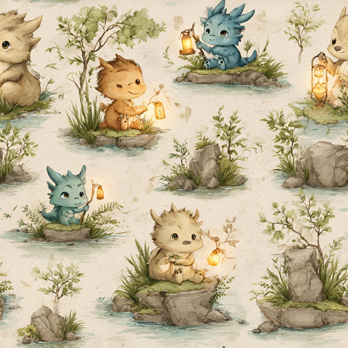 Whimsical Creatures Fabric - Shop now at American Fabric Prints