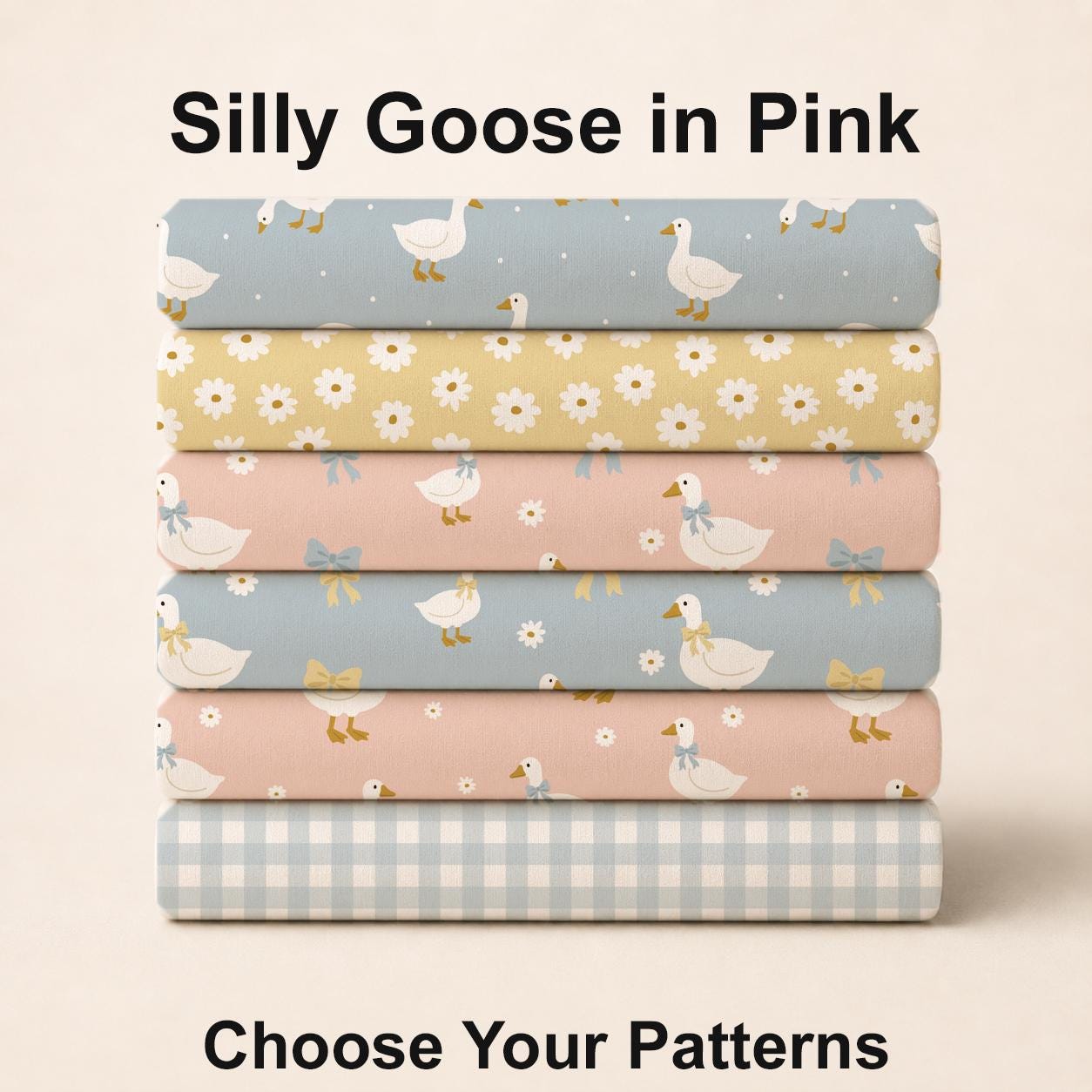 Silly Goose in Pink Fabric Bundle Set - Shop now at American Fabric Prints