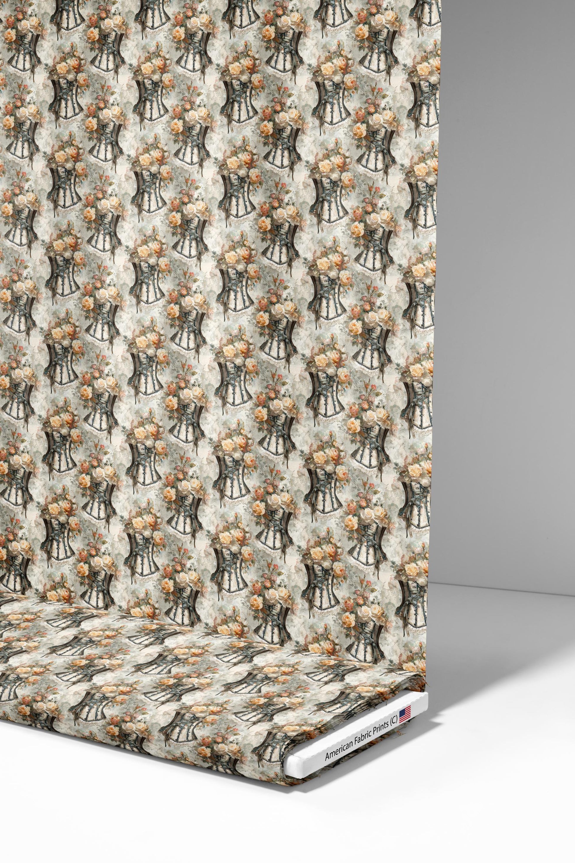 Victorian Shabby Chic Corset Fabric - Shop now at American Fabric Prints