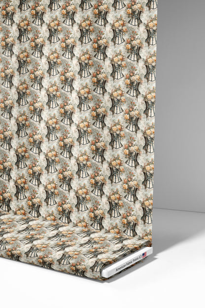 Victorian Shabby Chic Corset Fabric - Shop now at American Fabric Prints