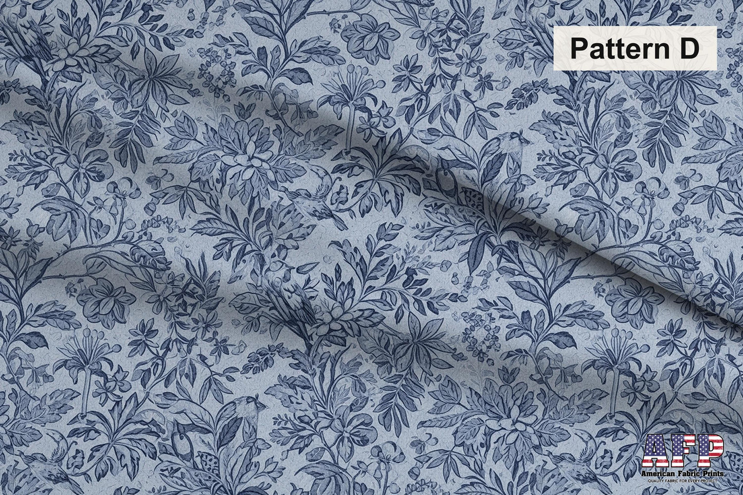 Blue French Toile 2 Fabric Bundle Set - Shop now at American Fabric Prints