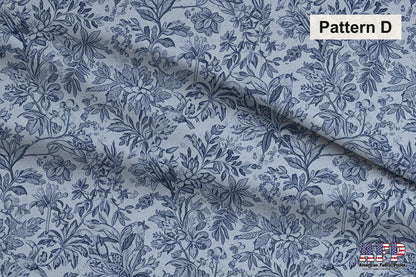 Blue French Toile 2 Fabric Bundle Set - Shop now at American Fabric Prints