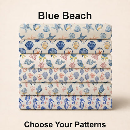 Blue Beach Fabric Bundle Set - Shop now at American Fabric Prints