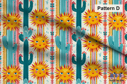 Painted Retro Boho Western Fabric Bundle Set - Shop now at American Fabric Prints