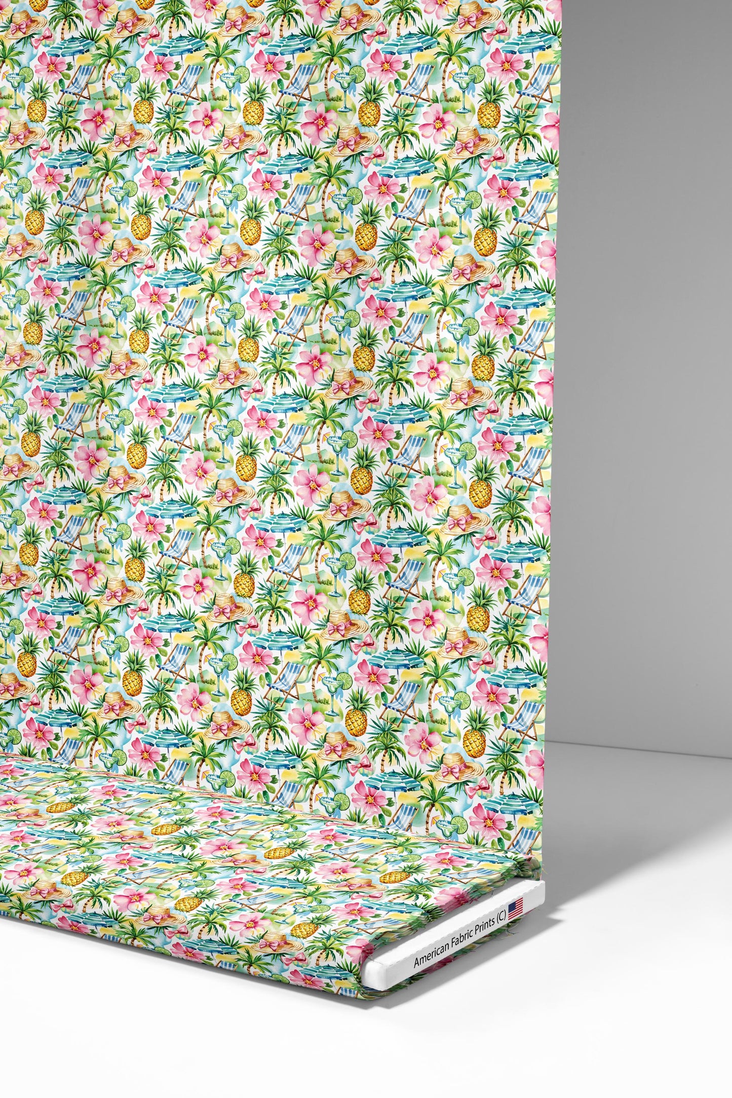 Preppy Watercolor Vacation Fabric - Shop now at American Fabric Prints