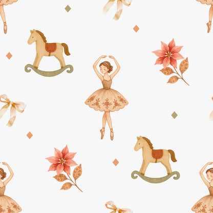 Christmas Ballerina Fabric - Shop now at American Fabric Prints