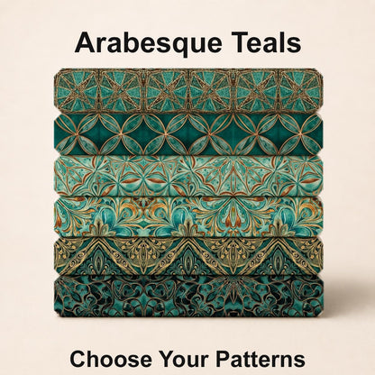 Arabesque Teals Fabric Bundle Set - Shop now at American Fabric Prints