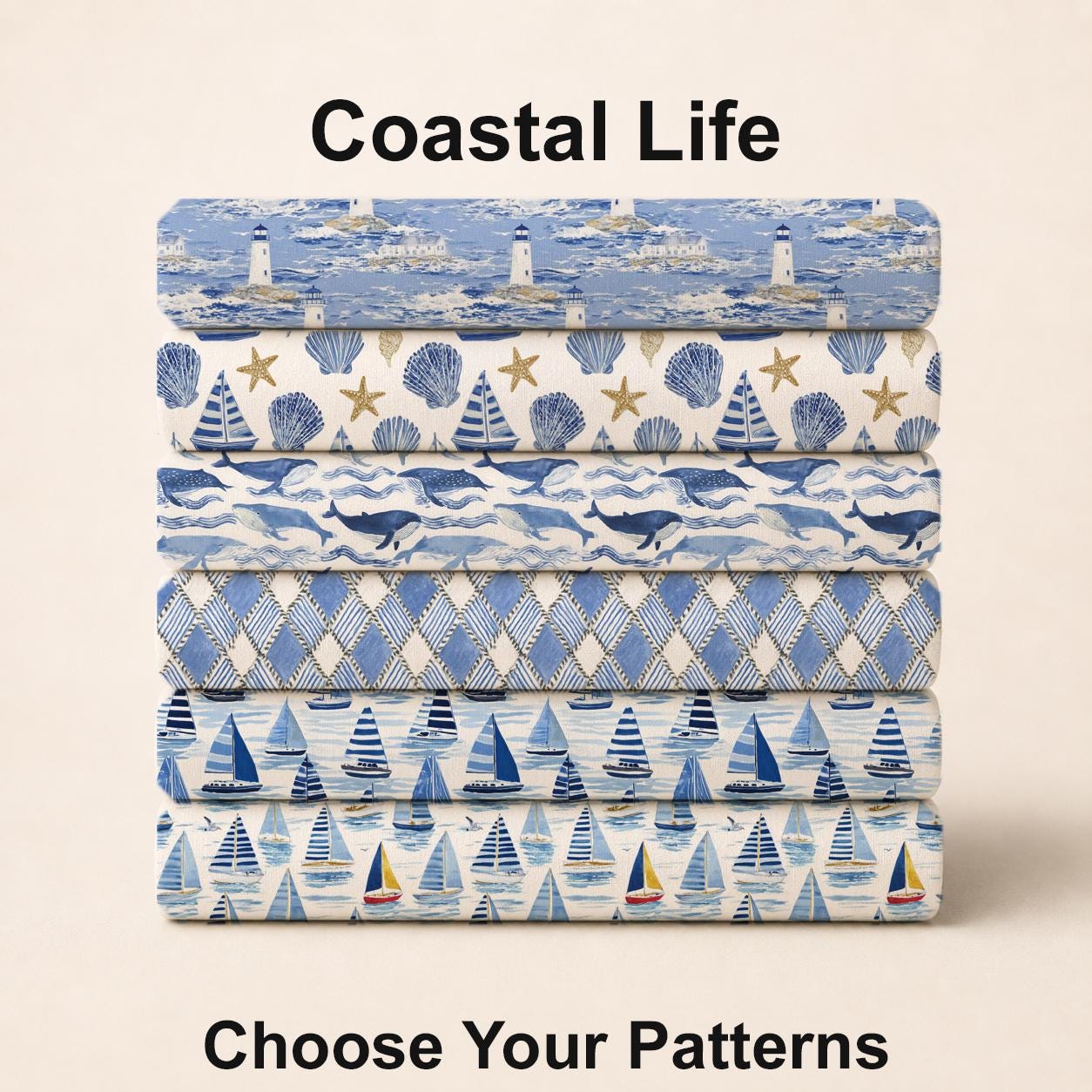 Coastal Life Fabric Bundle Set - Shop now at American Fabric Prints