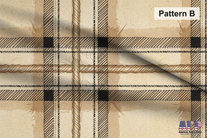 Beige Plaid 3 Fabric Bundle Set - Shop now at American Fabric Prints