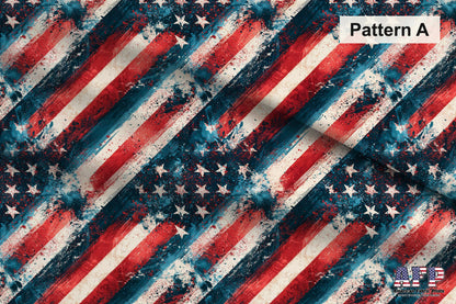 USA Grunge Fabric Bundle Set - Shop now at American Fabric Prints