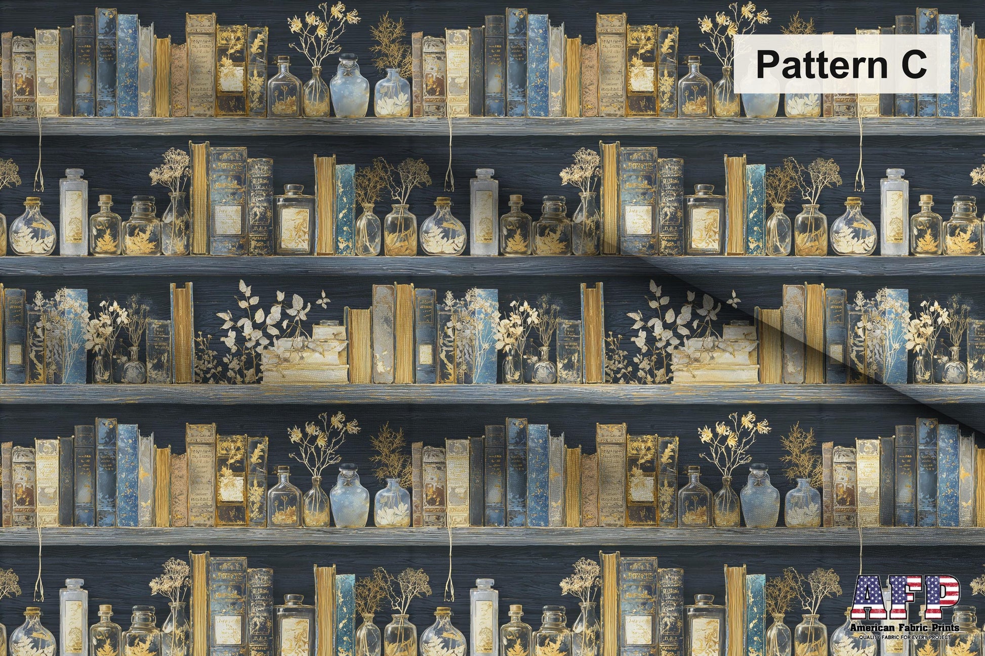 Elegant Bookshelves Fabric Bundle Set - Shop now at American Fabric Prints