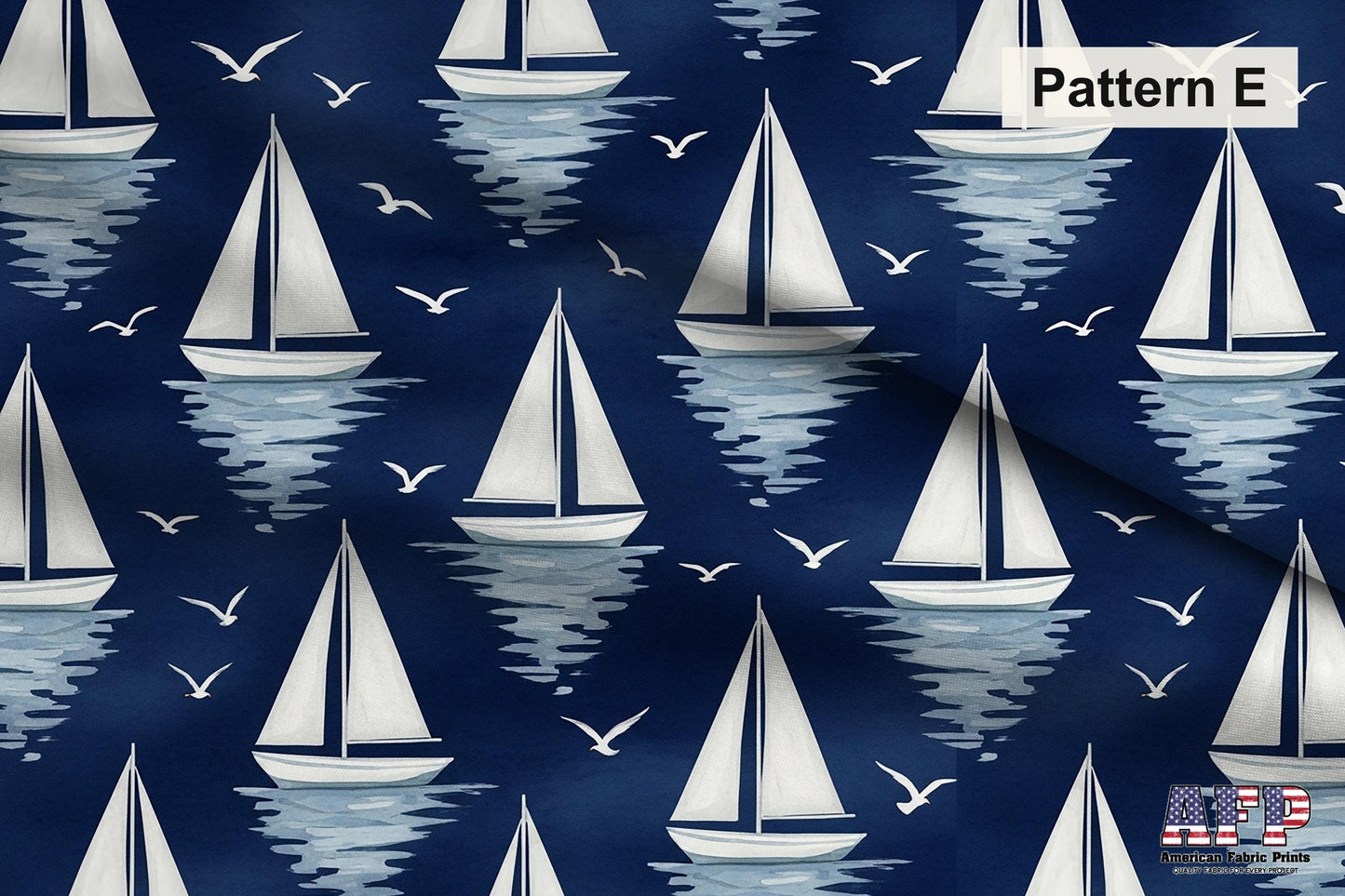 Blue Sailboat 4 Fabric Bundle Set - Shop now at American Fabric Prints