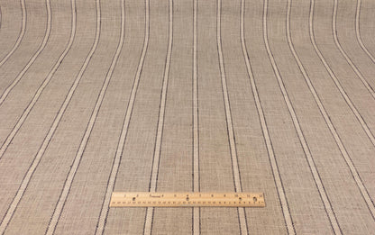 Kravet Beige with Black Stripe Vintage Style Fabric.