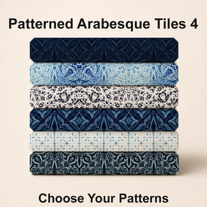 Patterned Arabesque Tiles 4 Fabric Bundle Set - Shop now at American Fabric Prints