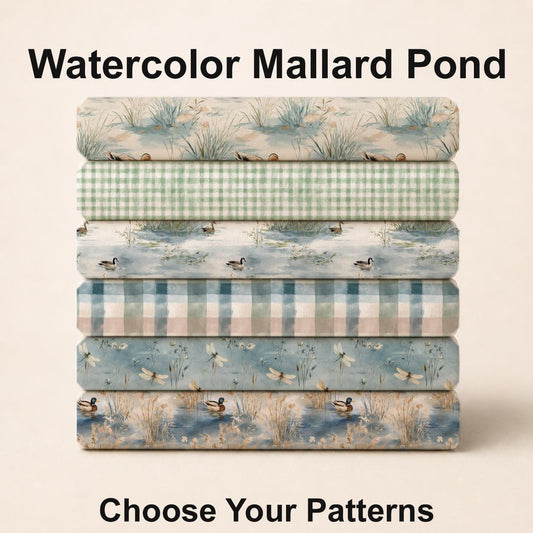 Watercolor Mallard Pond Fabric Bundle Set - Shop now at American Fabric Prints