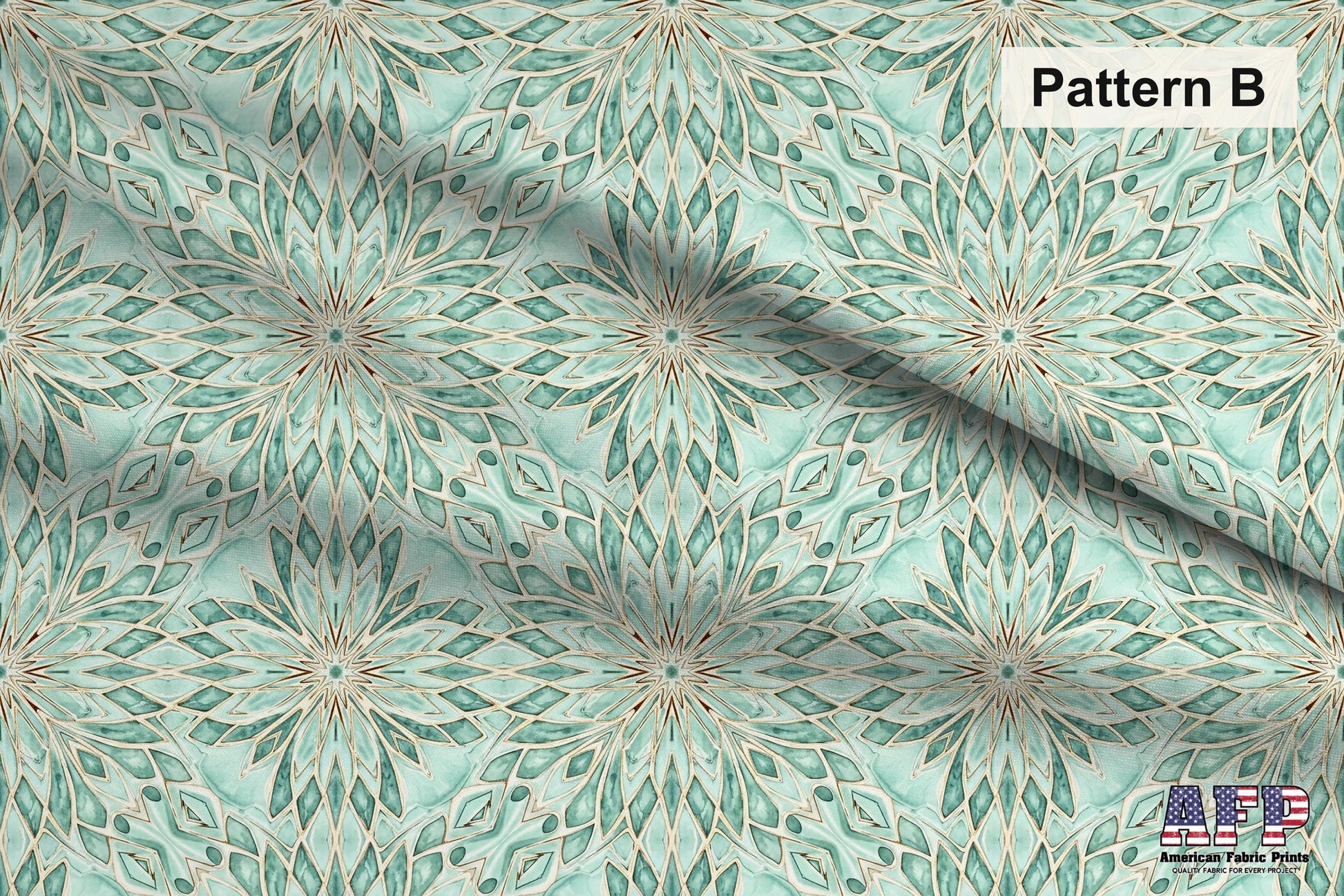 Arabesque Teals 4 Fabric Bundle Set - Shop now at American Fabric Prints