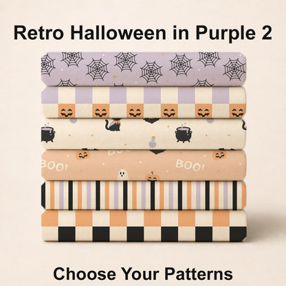 Retro Halloween in Purple 2 Fabric Bundle Set - Shop now at American Fabric Prints