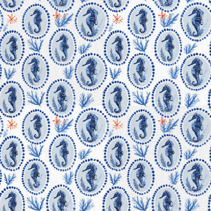 Preppy Blue Beach Fabric - Shop now at American Fabric Prints