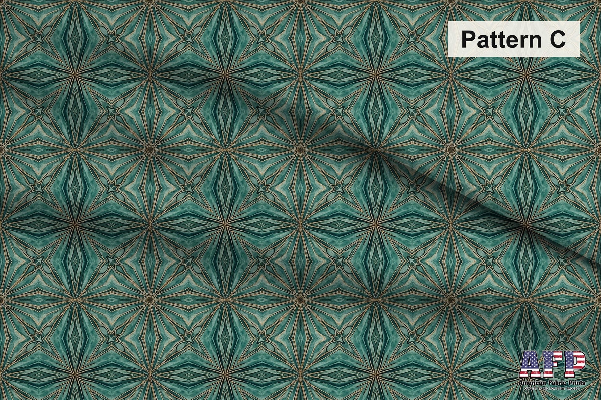 Arabesque Teals 3 Fabric Bundle Set - Shop now at American Fabric Prints