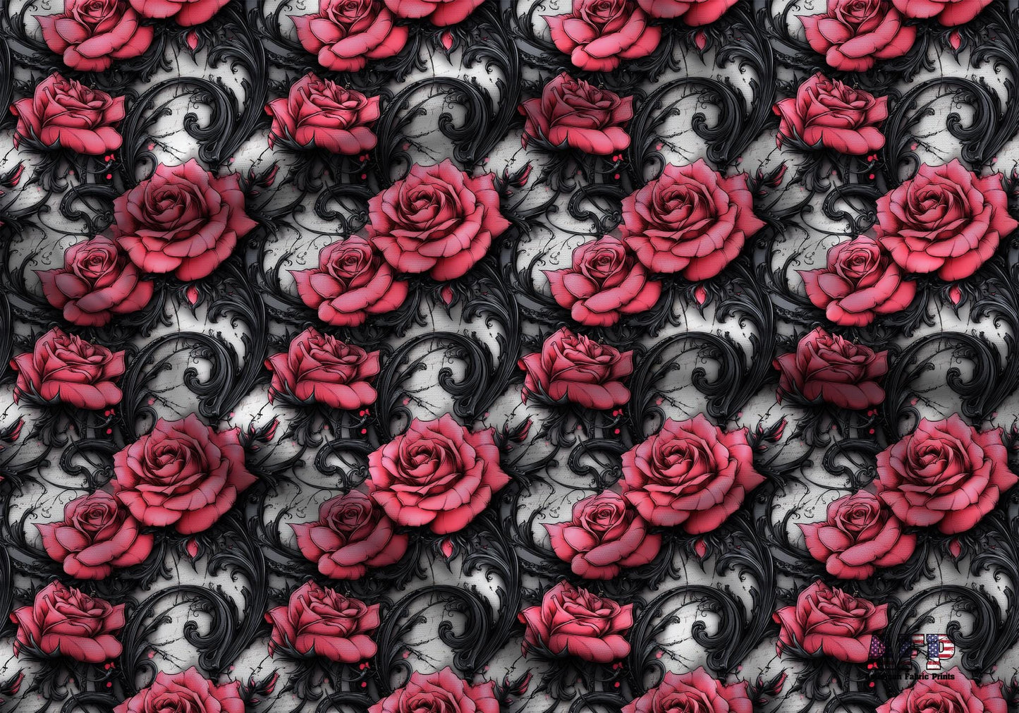 Gothic Roses Fabric - Shop now at American Fabric Prints