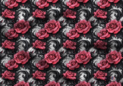 Gothic Roses Fabric - Shop now at American Fabric Prints