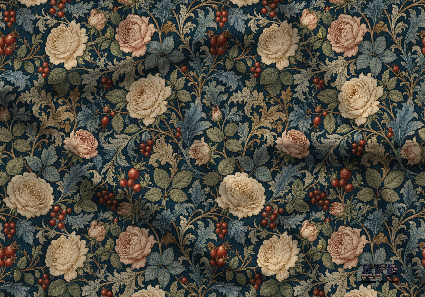 Victorian Rose Floral Fabric - Shop now at American Fabric Prints